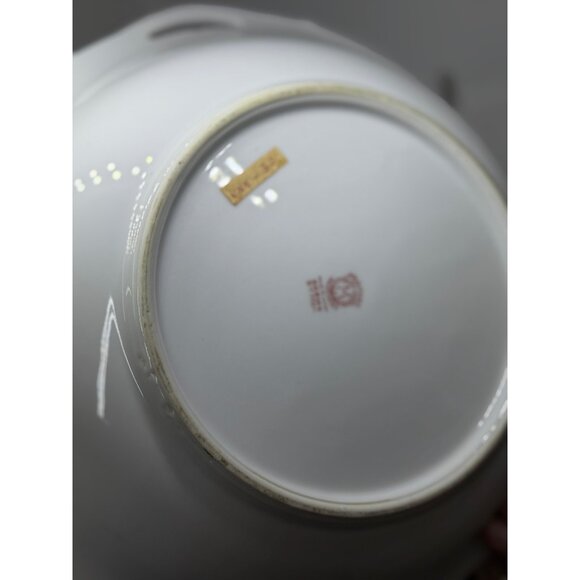 VTG Noritake Azalea Large Round Serving Bowl 9.5 Gold Handles Hand-Painted Japan - Picture 8 of 8